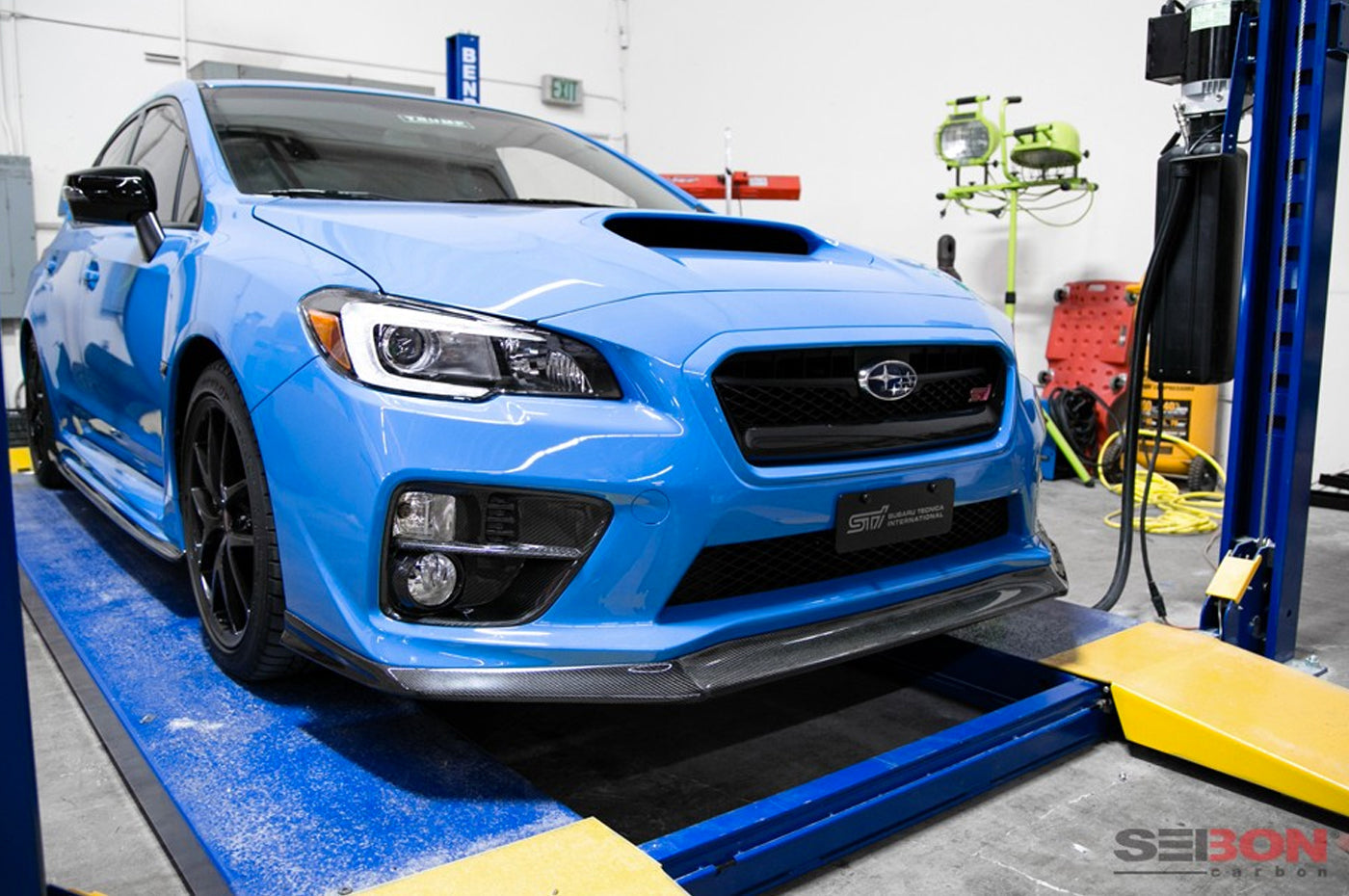 Seibon Carbon Fiber Front Lip MB1 Style for 2015-2017 WRX/STi (FL15SBIMP-MB1)