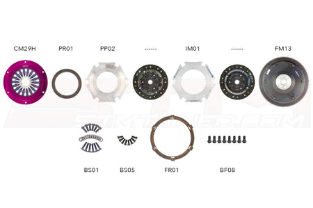 EXEDY Twin Organic Clutch Kit for Subaru STi FM022SDF