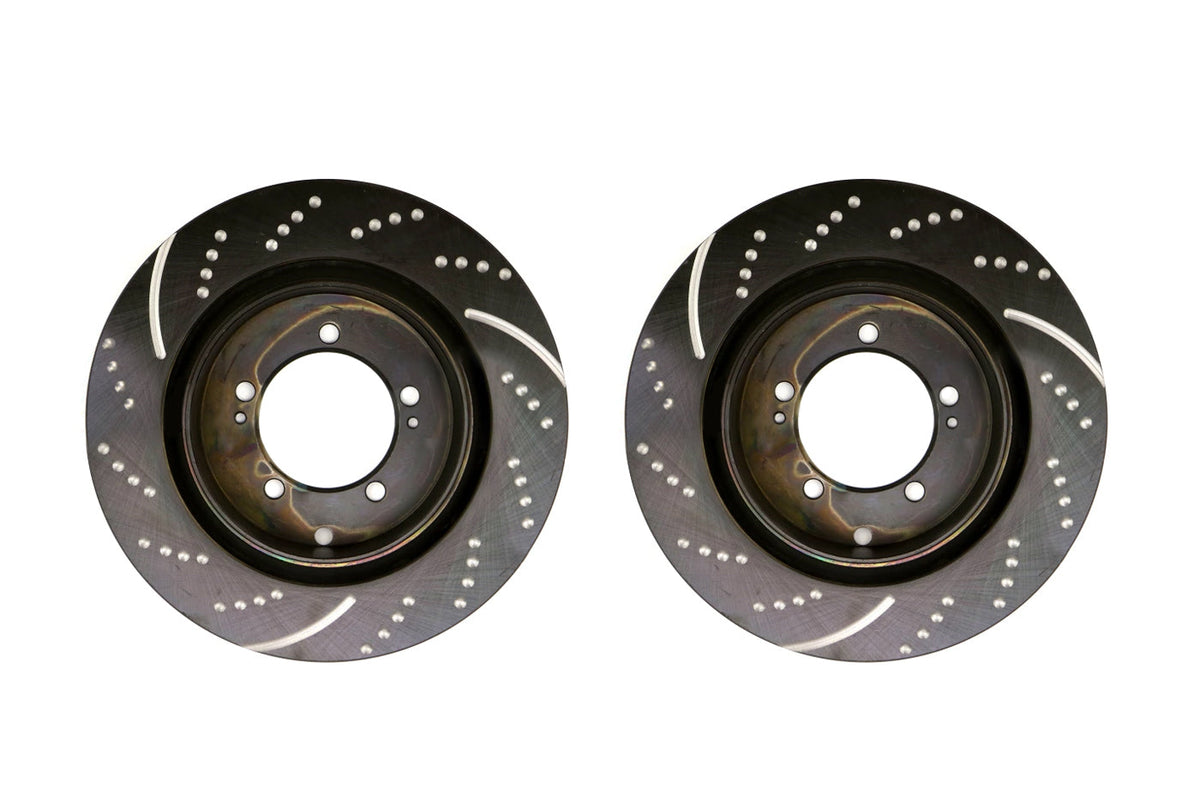 EBC 3GD Drilled and Slotted Rotors for Evo 5-9 (GD996 Rear Pair)