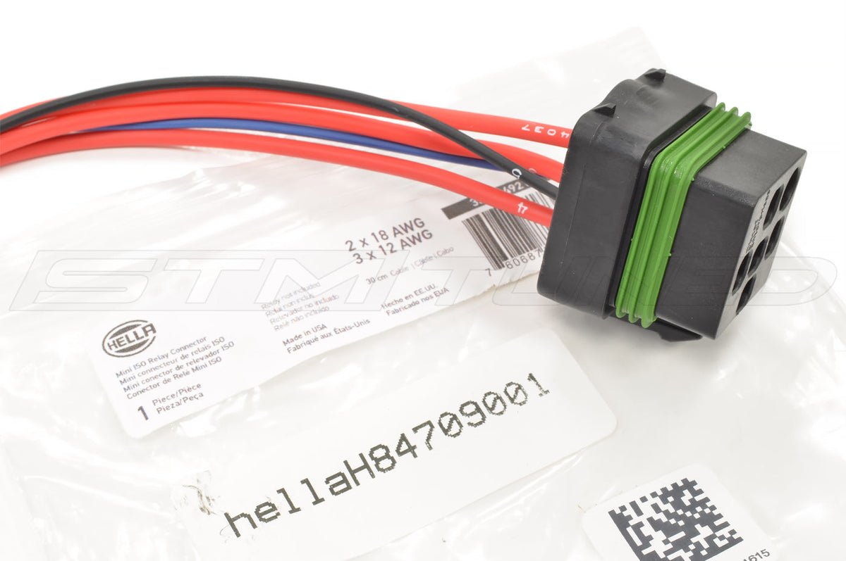 Hella ISO Mini Relay Pigtail Connector (H84709001)
