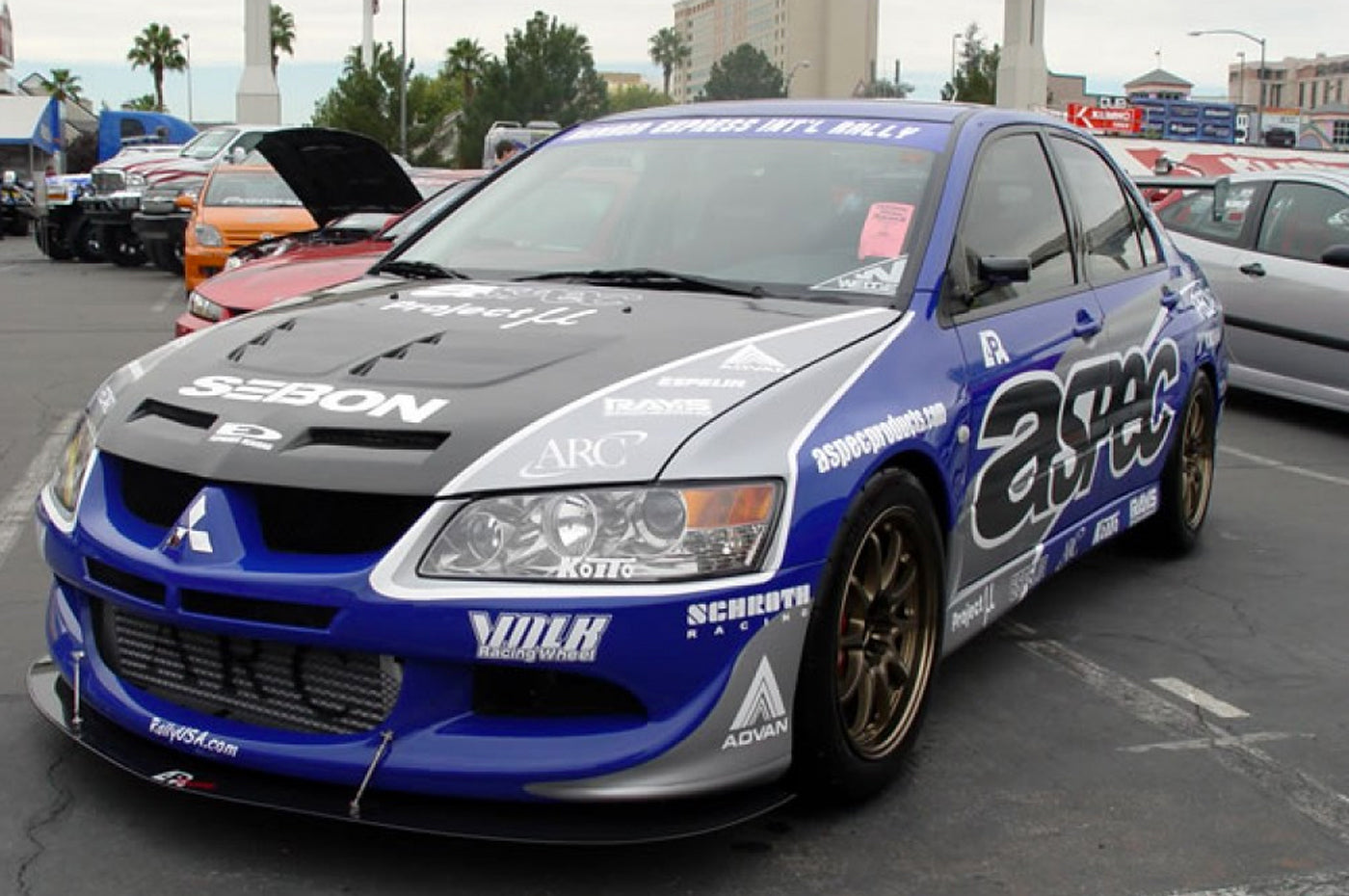 HD0305MITEVO8-TSII Seibon Evo 7/8/9 TSII Style Carbon Fiber Hood