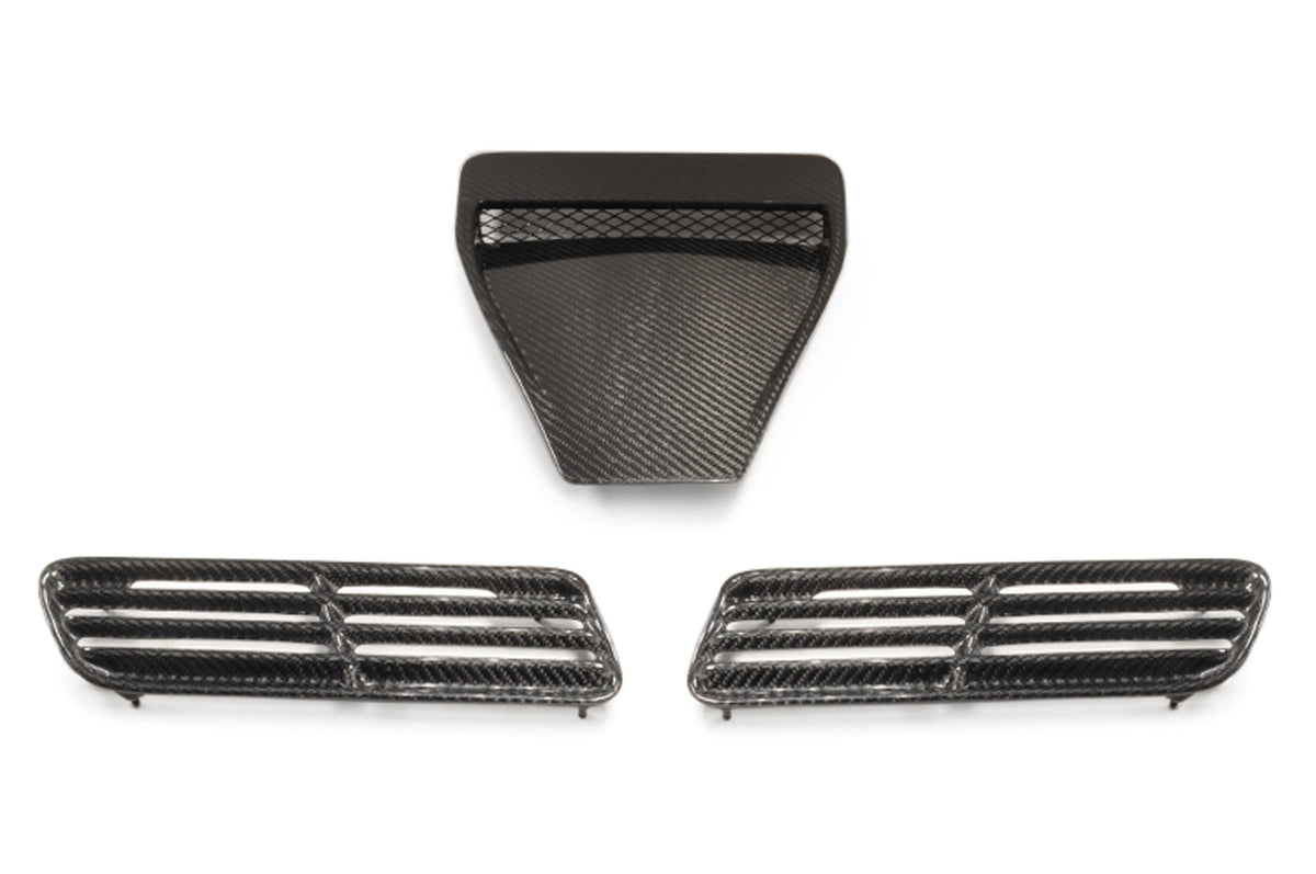 Seibon Carbon Fiber Hood Scoop Vent Set for Evo X (HDS0809MITEVOX-OE)