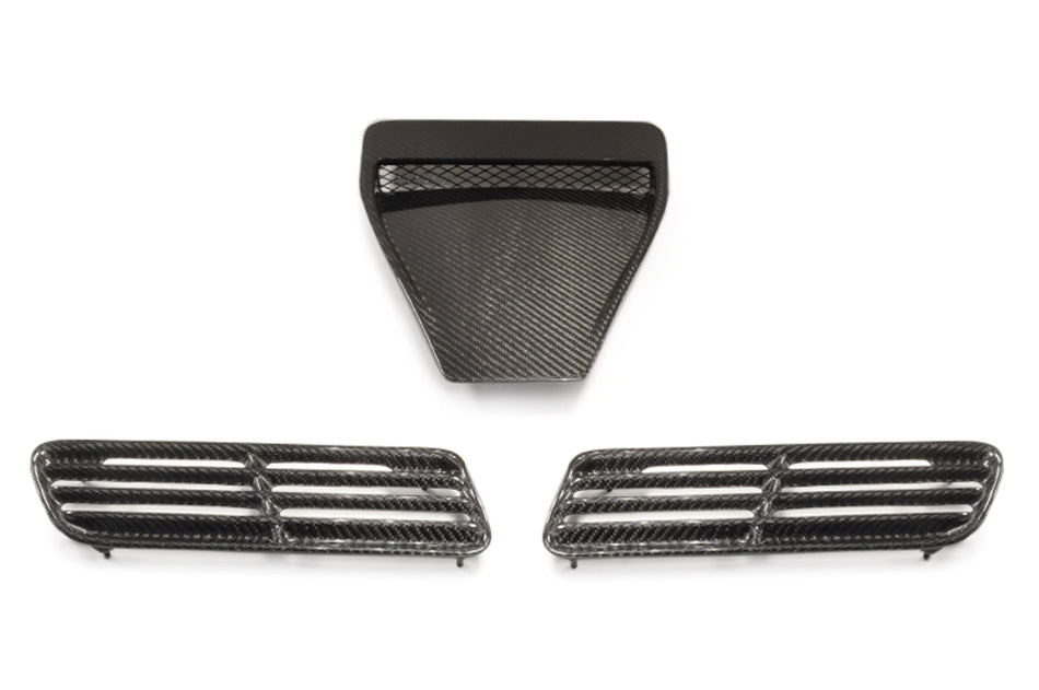 Seibon Carbon Fiber Hood Scoop Vent Set for Evo X (HDS0809MITEVOX-OE)