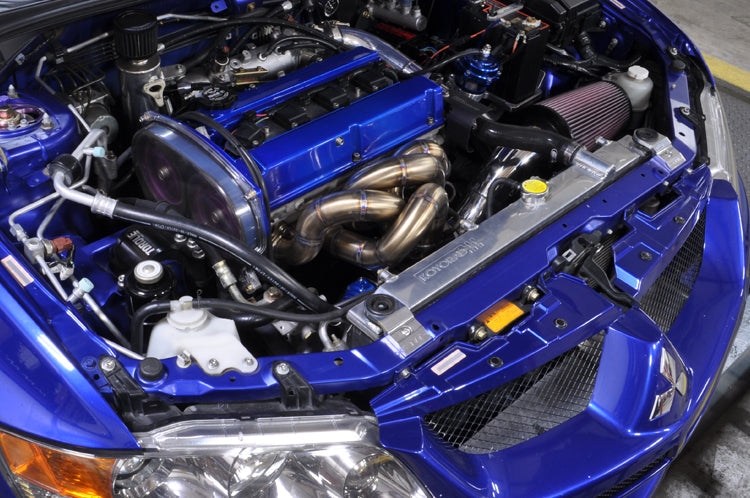 Koyo HH030939 Evo 4/5/6 Radiator installed in an Evo 8
