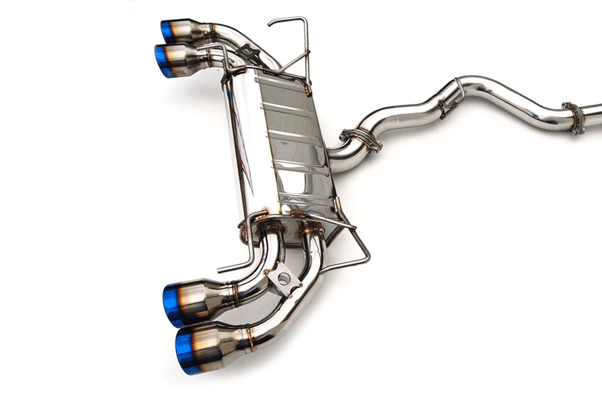 Invidia Q300 Exhaust for 08-14 WRX/STi Hatch with Titanium Blue Tips (HS08STIG3T)