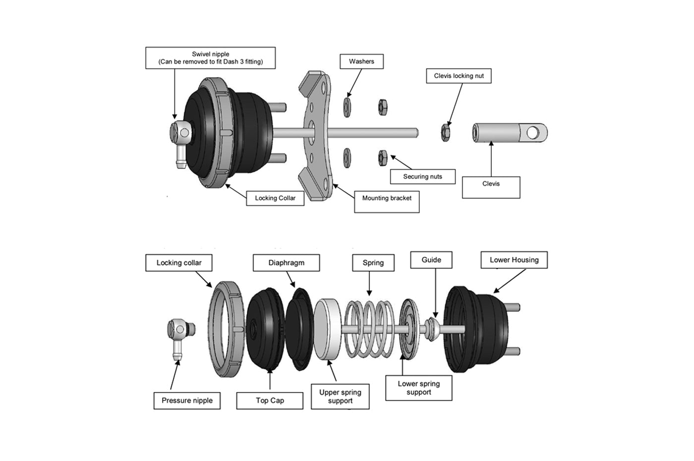 Turbosmart IWG75 Evo 9 Wastegate Actuator