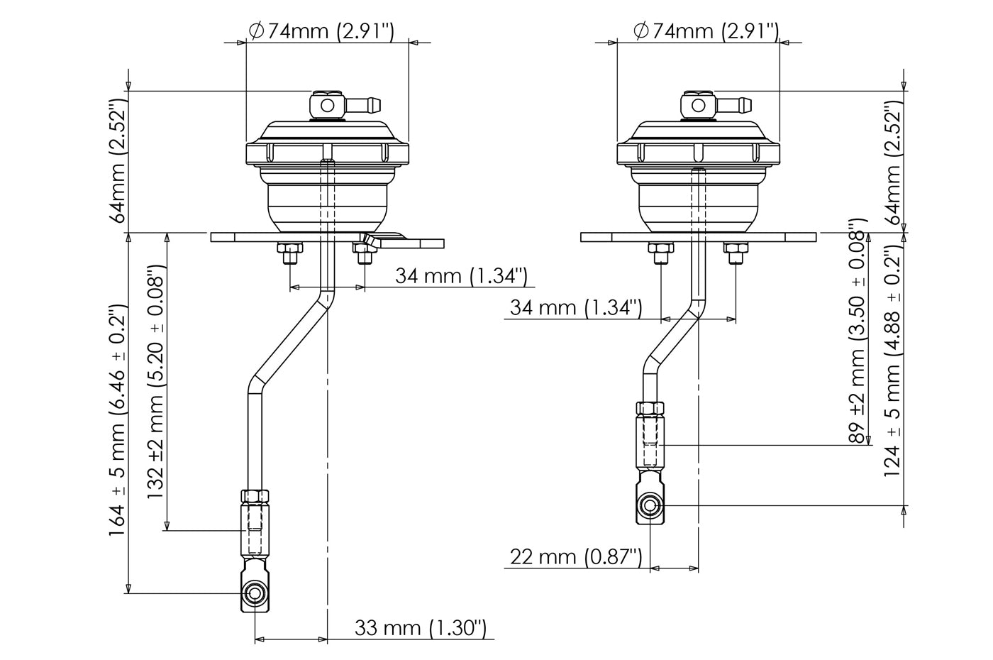 Turbosmart IWG75 R35 GTR Wastegate Actuators
