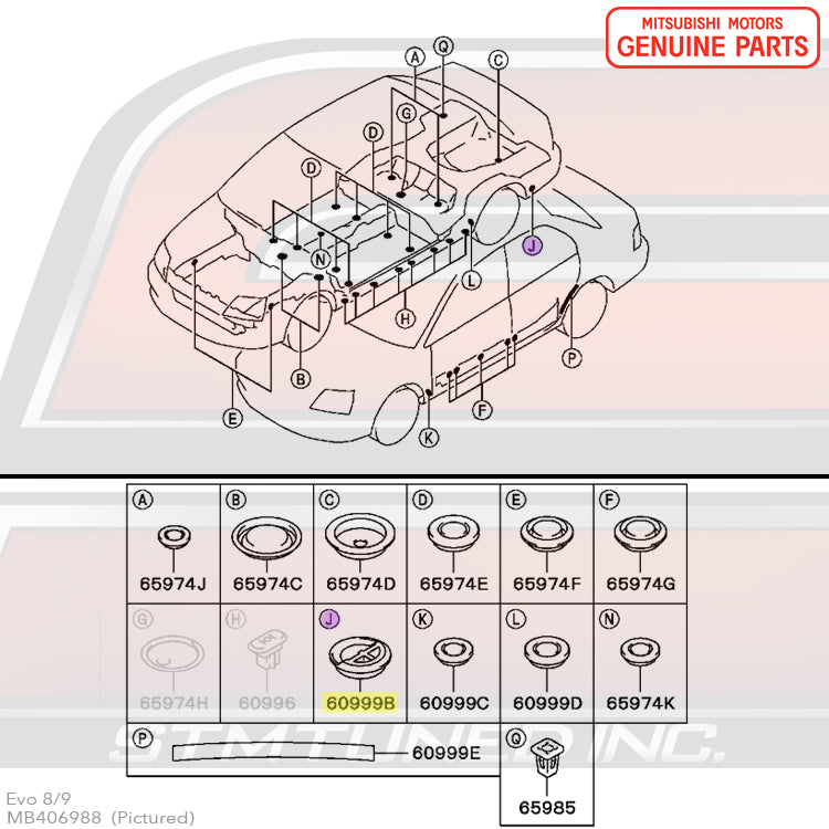 Mitsubishi Body Plugs - Evo 7/8/9