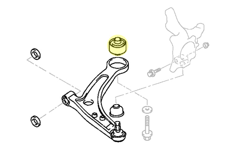 Whiteline Front Control Arm Lower Inner Rear Bushings for Evo 7-9 (KCA469)