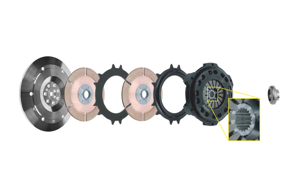 PTT Twin-Disc Clutch Kit for 7-Bolt AWD DSM