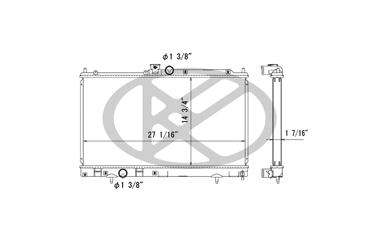 HH031610 Koyo Evo 7/8/9 48mm Radiator