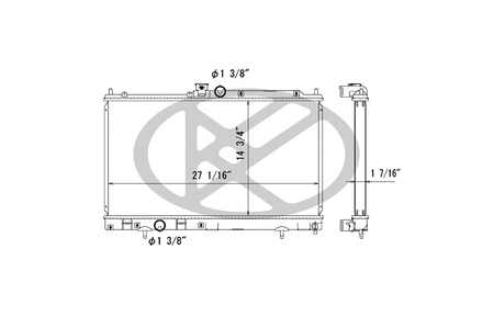 HH031610 Koyo Evo 7/8/9 48mm Radiator