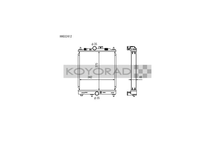 HH032412 Koyo Evo 8/9 Half Size Radiator