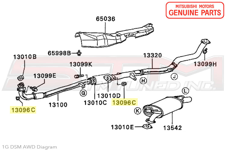 MB059359 Mitsubishi O2 Housing to Downpipe Nut - 1G/2G DSM / 3000GT