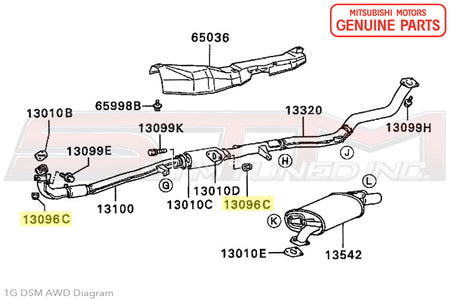 MB059359 Mitsubishi O2 Housing to Downpipe Nut - 1G/2G DSM / 3000GT
