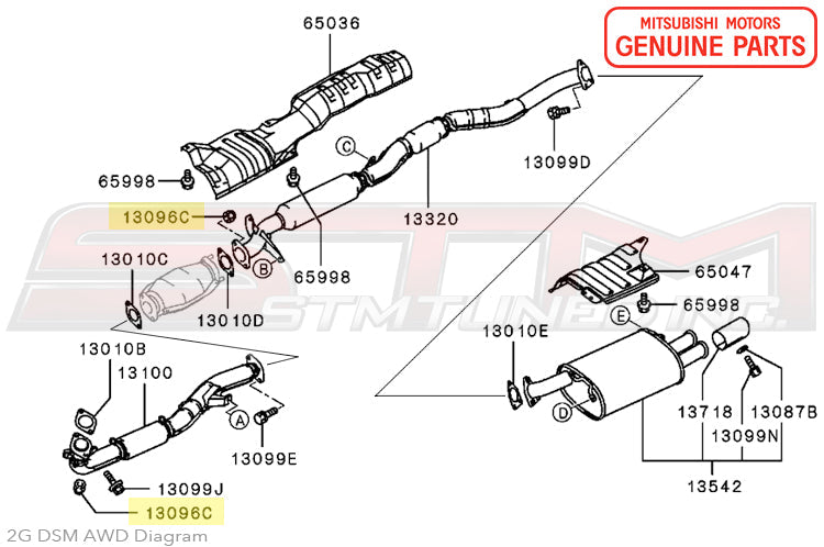 MB059359 Mitsubishi O2 Housing to Downpipe Nut - 1G/2G DSM / 3000GT