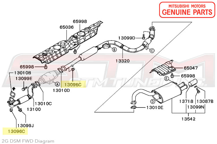 MB059359 Mitsubishi O2 Housing to Downpipe Nut - 1G/2G DSM / 3000GT