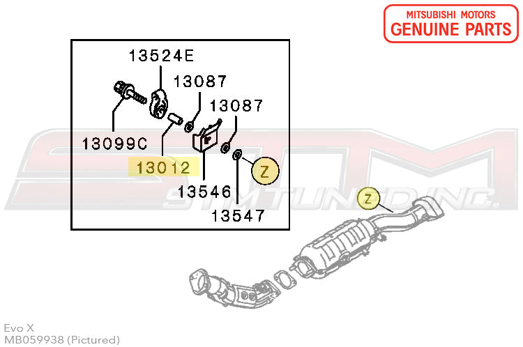 Mitsubishi Exhaust Downpipe Hanger - Evo X