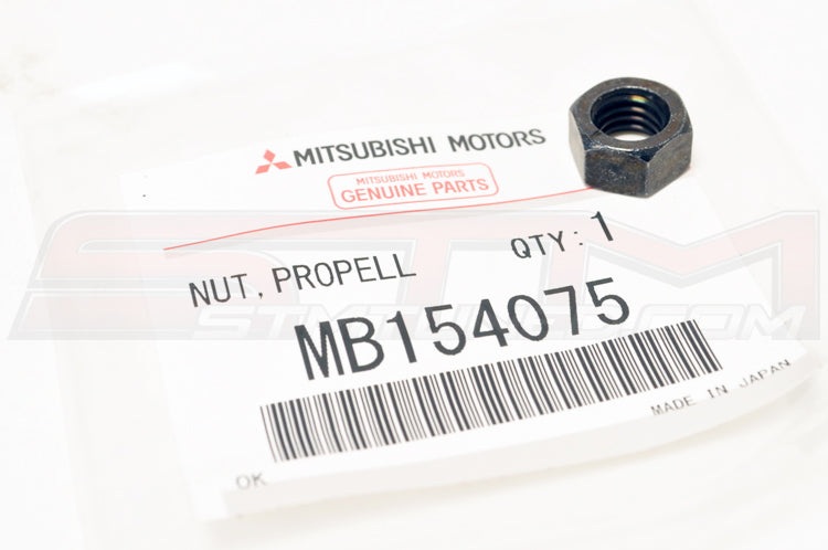 Mitsubishi OEM Driveshaft to Rear End Nut for DSM & Evo 4-9 (MB154075)  Image © STM Tuned Inc