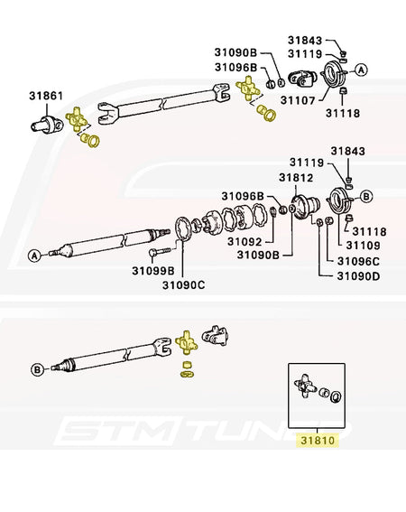 1G DSM Driveshaft Diagram