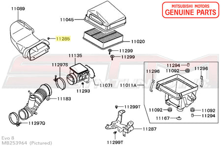 Mitsubishi Air Intake Front Bumper Clips (MB253964) - Evo 7/8/9