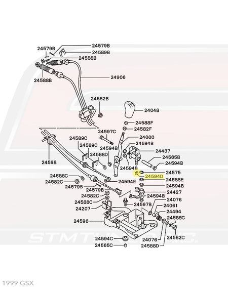 Shifter Cup Bushing Diagram for 2G DSM