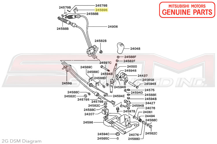 MB367526 MB367526 Mitsubishi Shifter Cable Clip (Transmission Side) - 1G/2G DSM