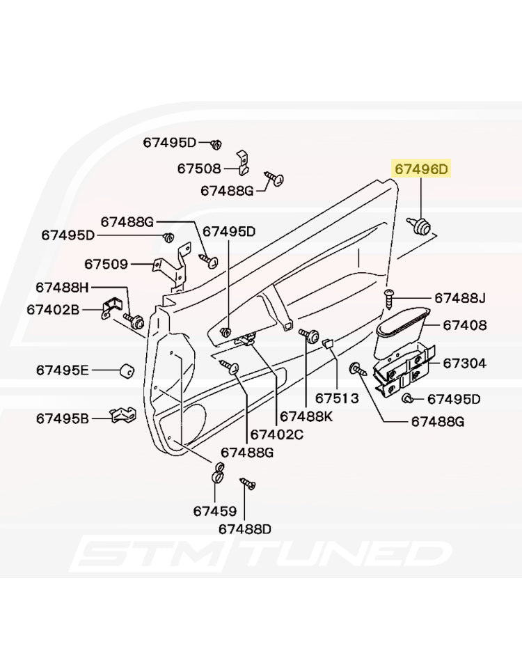 Mitsubishi OEM Door Clip for 1G DSM (MB374270)