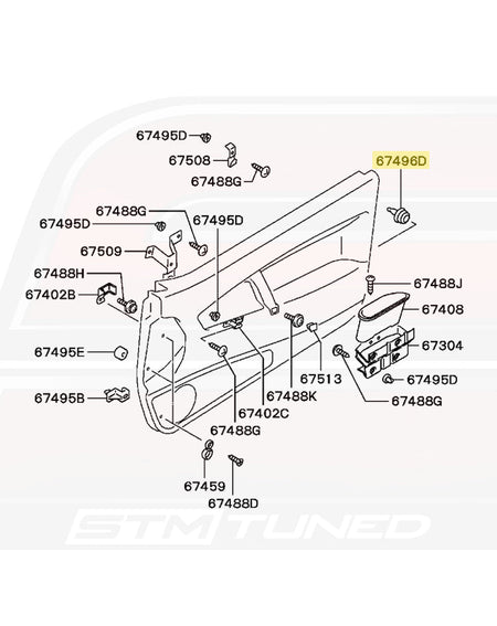 Mitsubishi OEM Door Clip for 1G DSM (MB374270)