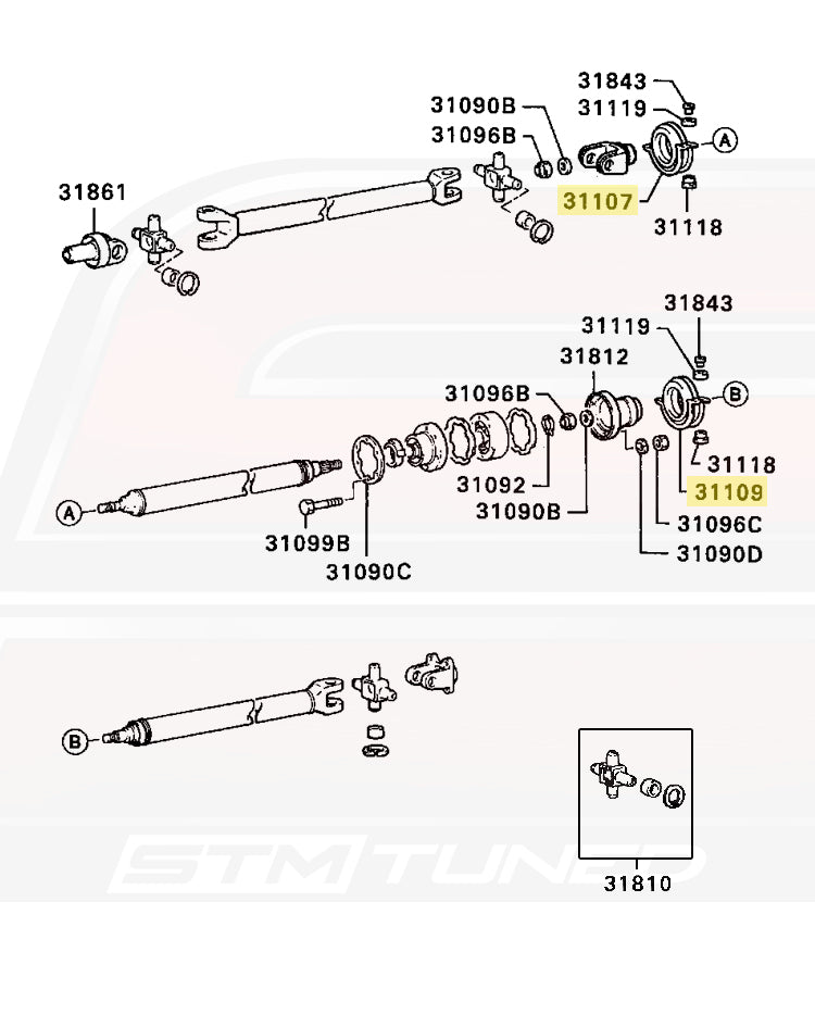 1G DSM Driveshaft Diagram