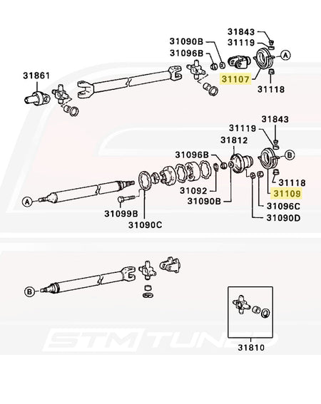 1G DSM Driveshaft Diagram