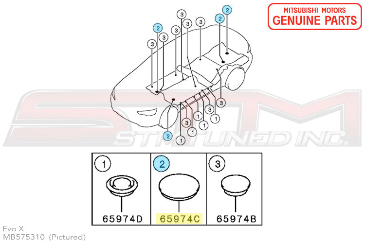 Mitsubishi Body Plugs - Evo X