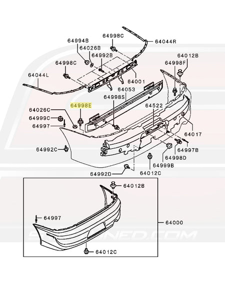 Evo 8 Rear Bumper Diagram