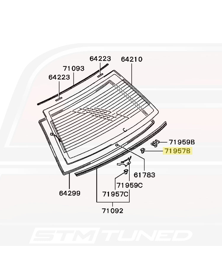 Evo 7/8/9 Rear Window Grommet (MB645307)