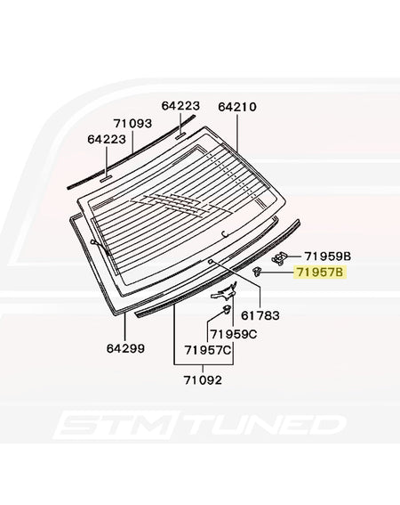 Evo 7/8/9 Rear Window Grommet (MB645307)