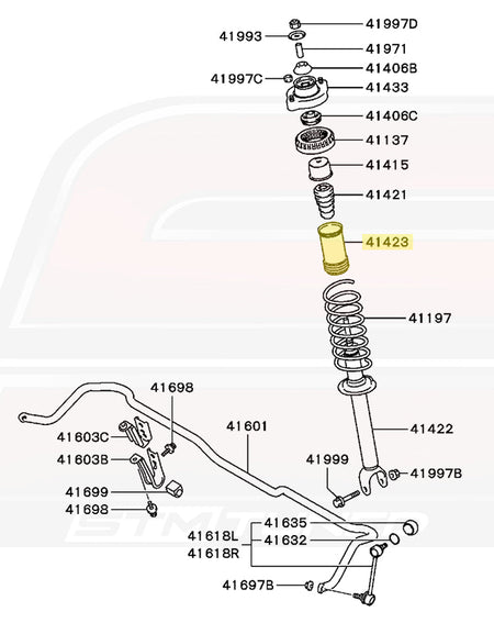 Mitsubishi OEM Rear Strut Dust Cover for Evo 7/8/9 
