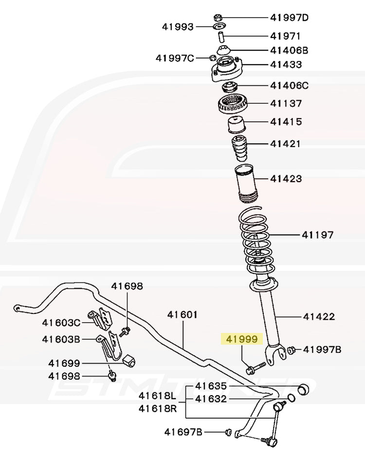 Evo 7/8/9 Rear Suspension Diagram