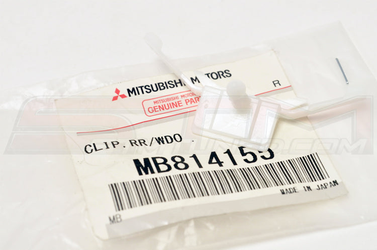 Mitsubishi OEM Rear Window Molding Clip for Evo 7/8/9 (MB814155)  Image © STM Tuned Inc
