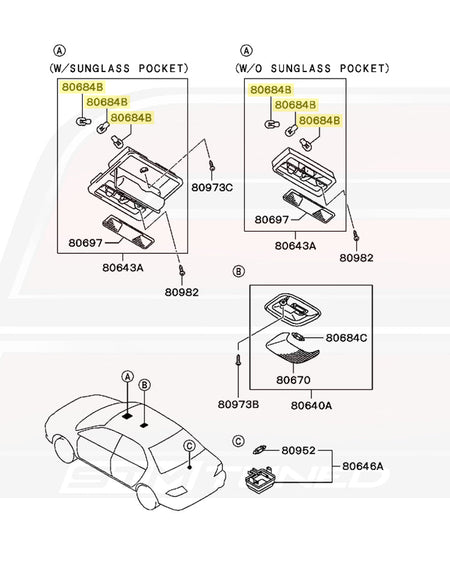 Mitsubishi OEM Dome Light Bulb for Evo 7/8/9 (MB877458)