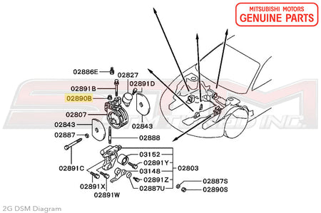 MB911282 Mitsubishi LH Motor Mount Nut - 2G DSM