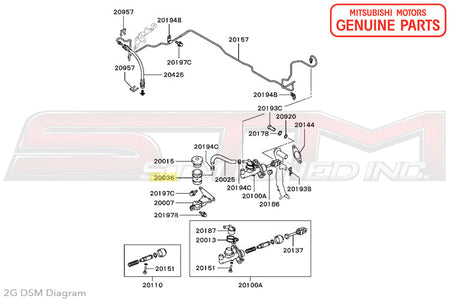 Mitsubishi Clutch Master Cylinder Fluid Reservoir - 2G DSM