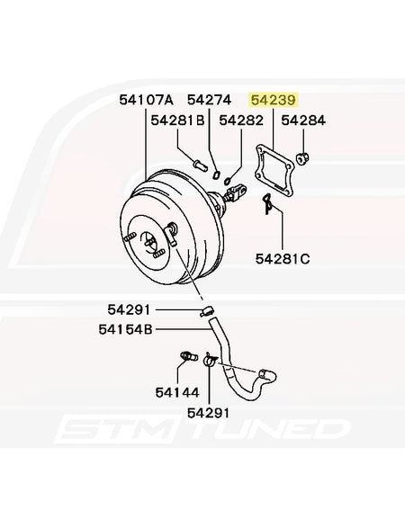 MB928711 Mitsubishi OEM Brake Booster Gasket (Evo 4/5/6 Daigram)
