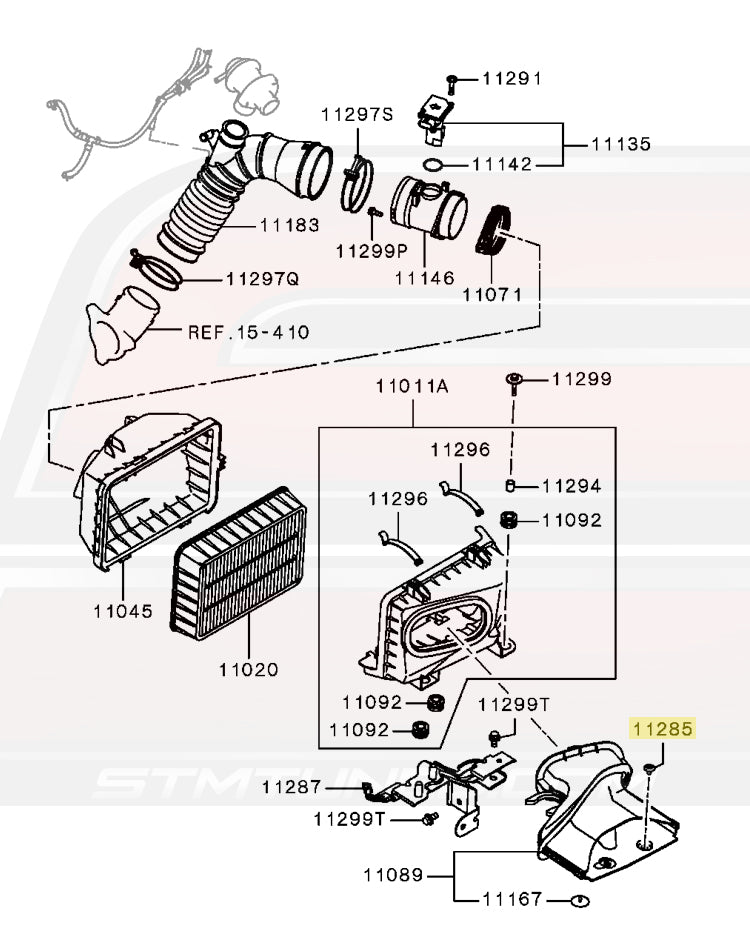 MB938520 Evo X Air Intake Diagram