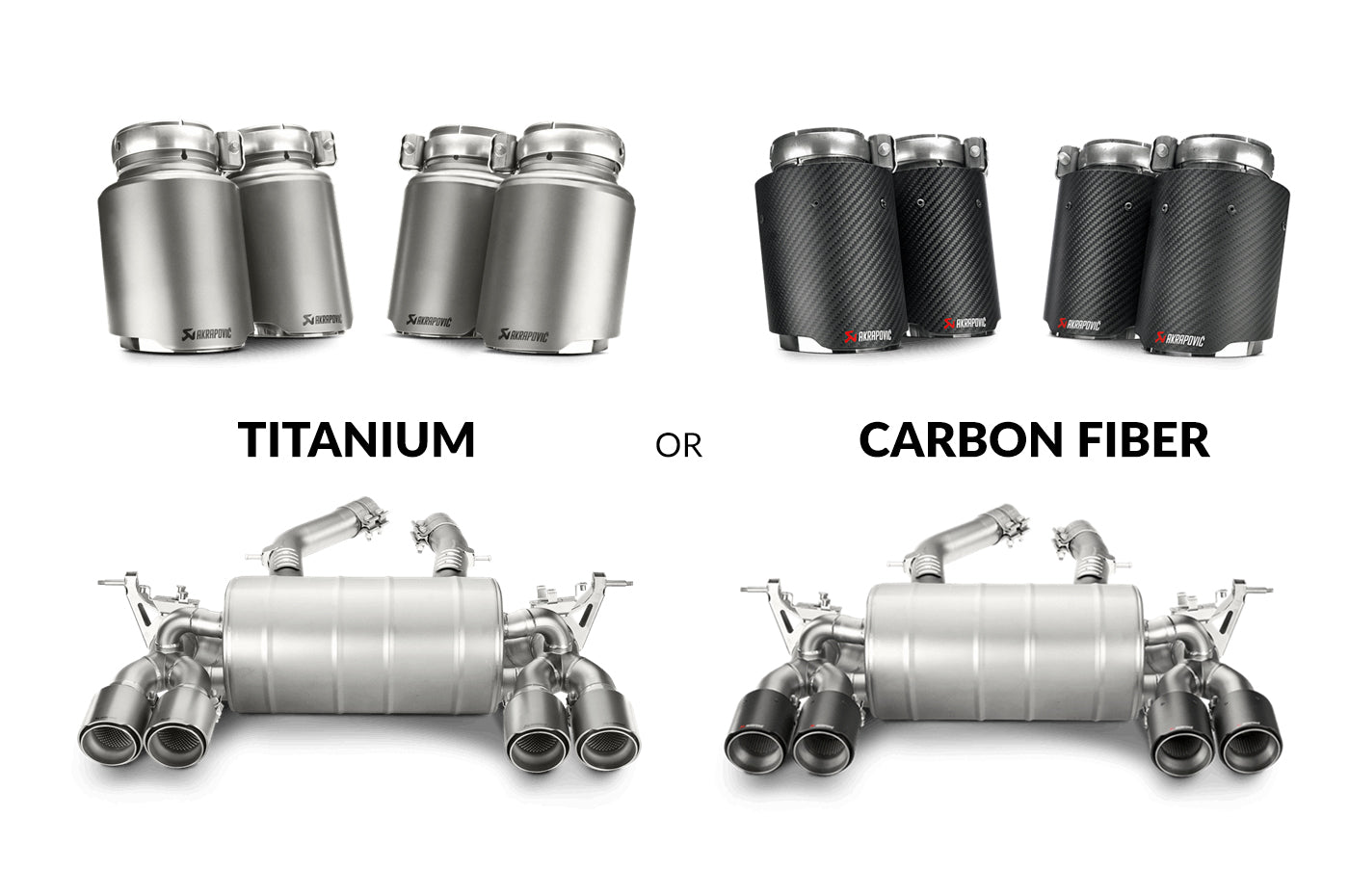 Akrapovic M3/M4 Titanium Exhaust Tip Options