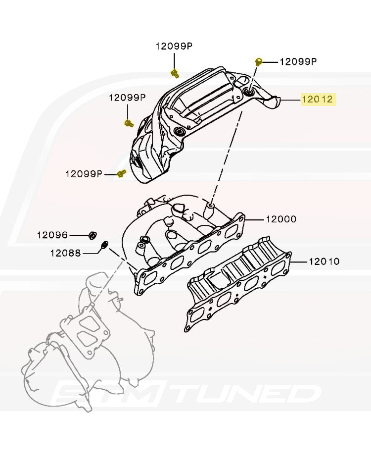 Mitsubishi OEM Exhaust Manifold Cover Bolt for Evo X (MD009494)
