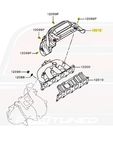 Mitsubishi OEM Exhaust Manifold Cover Bolt for Evo X (MD009494)