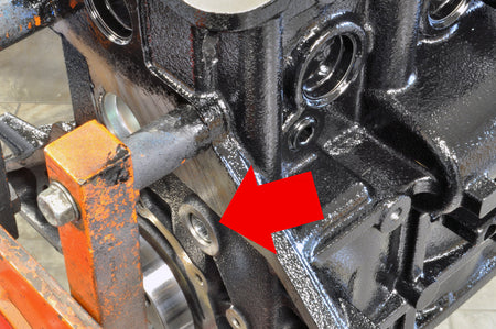 MD040338 Oil Galley Plug Installed on Evo 8 Block