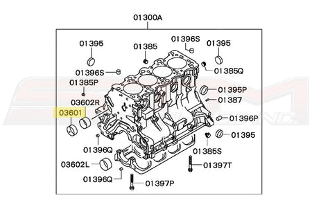 Mitsubishi OEM 4G63 Balance Shaft Bearing for Evolution and DSM Image © STM Tuned Inc.  Part Number MD040597 and MD082301