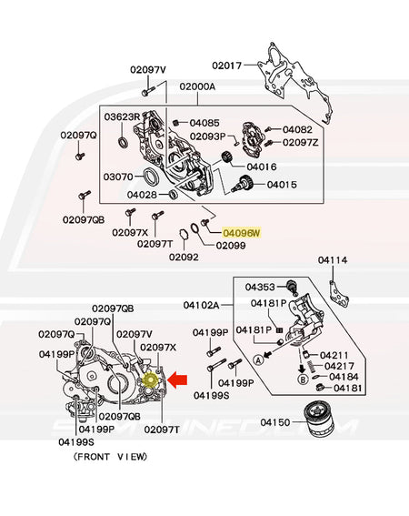 Evo 8/9 Engine Oil Pump Diagram