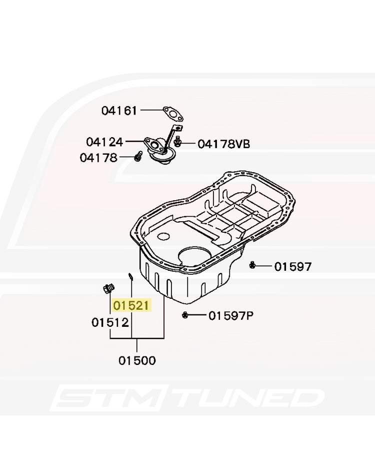 MD050317 Evo 8 Oil Pan Diagram